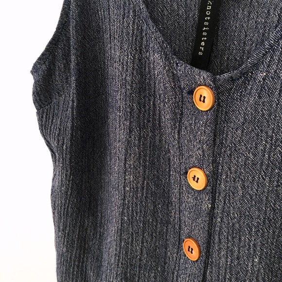 🚫SOLD🚫 Knot Sisters Alyssa Linen Blend Tank Top - Picture 4 of 6